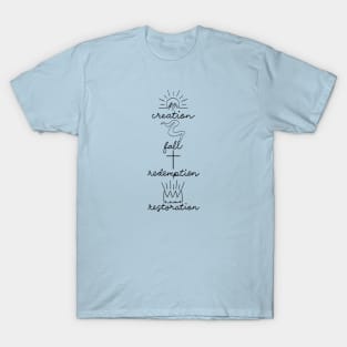 Christian and Faith Minimalist Creation Story T-Shirt